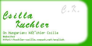 csilla kuchler business card